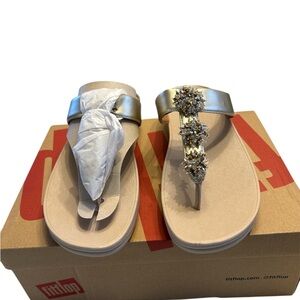 FitFlop Metallic Gold Embellished Sandals